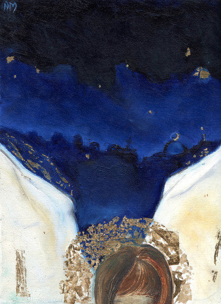 Detail of Night the angel got his wings, 2014 by Nancy Moniz Charalambous