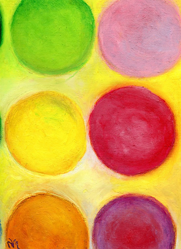 Detail of The Happy Dots 1, 2014 by Nancy Moniz Charalambous
