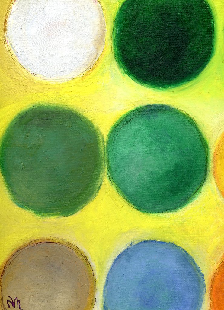 Detail of The Happy Dots 2, 2014 by Nancy Moniz Charalambous