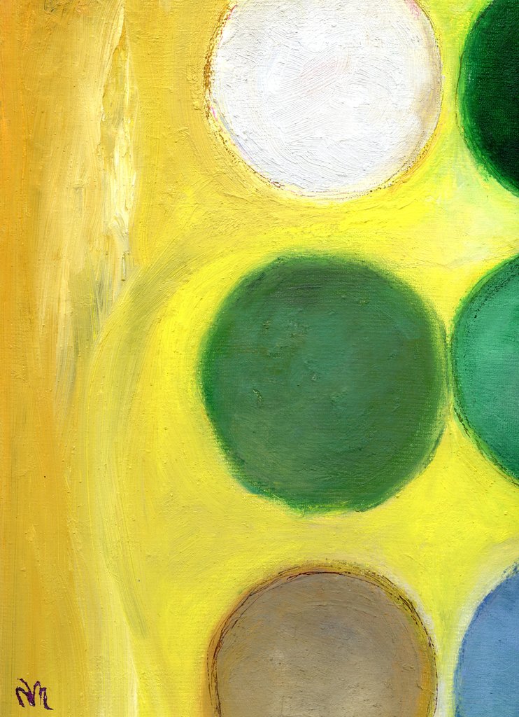 Detail of The Happy Dots 3, 2014 by Nancy Moniz Charalambous