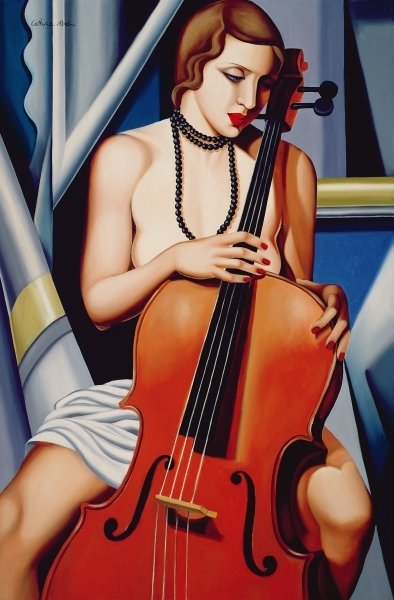 Detail of Woman with Cello, 2001 by Catherine Abel