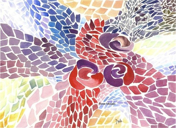 Detail of Rose Mosaic, 2002 by Neela Pushparaj