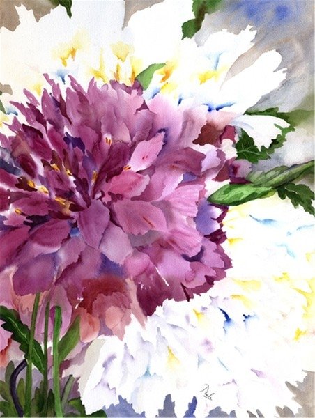 Detail of Red Peony by Neela Pushparaj