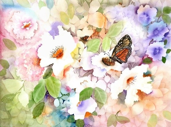 Detail of monarch at my garden by Neela Pushparaj