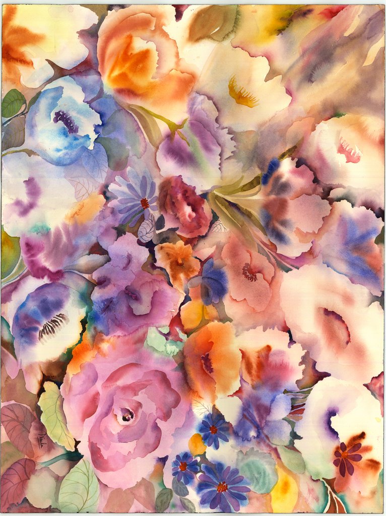 Detail of Pink & Blue, 2002 by Neela Pushparaj