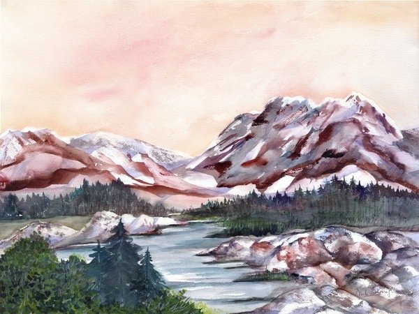 Detail of Rocky Hills and water, 2002 by Neela Pushparaj