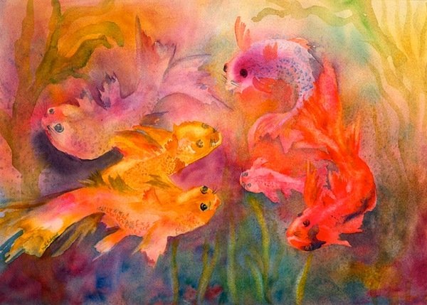 Detail of Fish Frolic by Neela Pushparaj