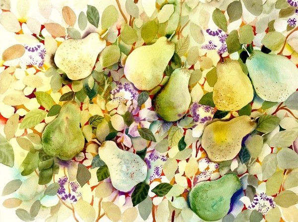 Detail of Pears, 2005 by Neela Pushparaj