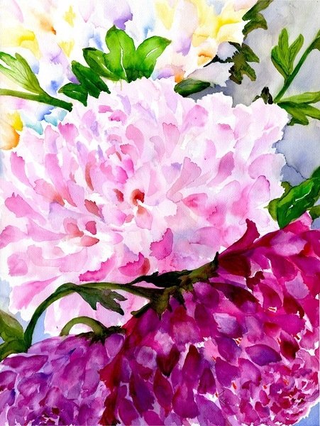 Detail of Pink Peony by Neela Pushparaj