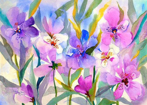 Detail of Iris Fields by Neela Pushparaj