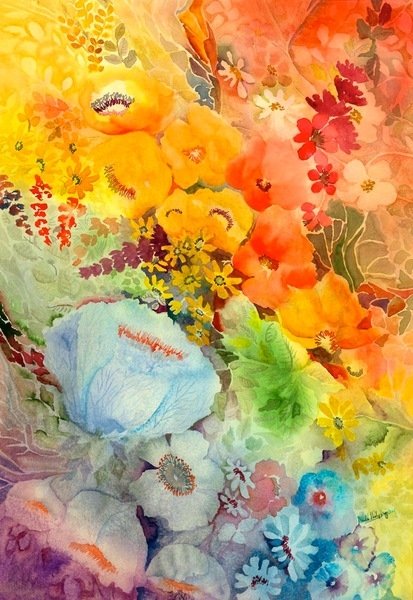 Detail of Blue Poppy by Neela Pushparaj