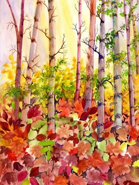 Detail of Autumn Woods, 2009 by Neela Pushparaj