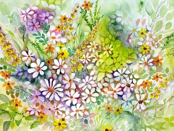 Detail of Endless Daisies, 2011 by Neela Pushparaj