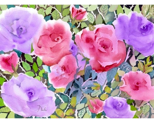 Detail of Rose Garden, 1999 by Neela Pushparaj