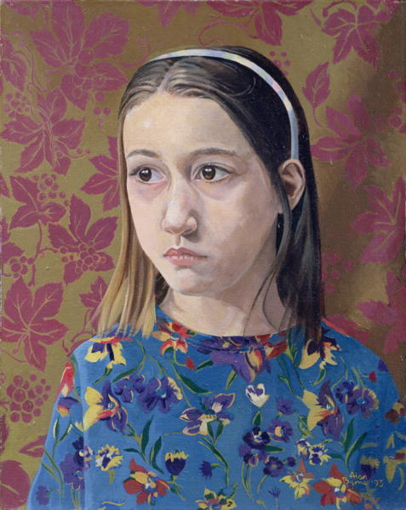 Detail of Painting of a Young Girl, 1993 by Alan Byrne