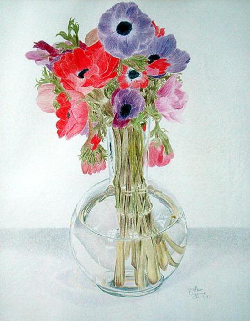 Detail of Anemonies, 1982 by Alan Byrne