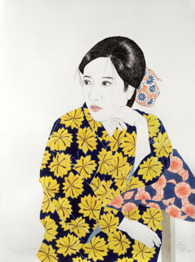Detail of Yellow Kimono, 1996 by Alan Byrne