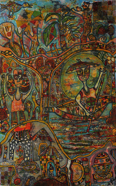Detail of Webs of life by Wole Oyeyemi
