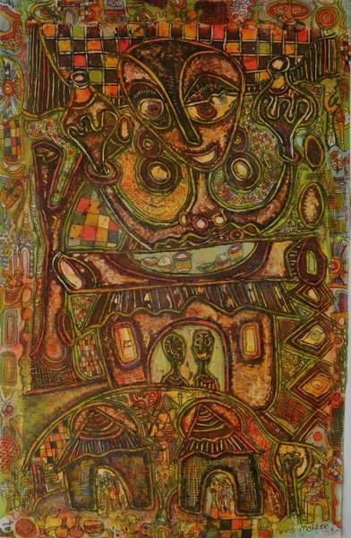 Detail of Mother of twins, 2013 by Wole Oyeyemi