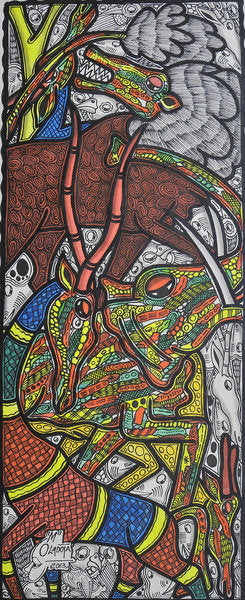 Detail of Forest King, 2014 by Muktair Oladoja