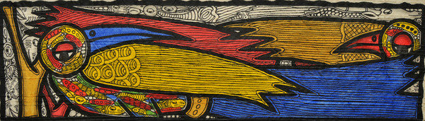 Detail of Courting Birds, 2014 by Muktair Oladoja