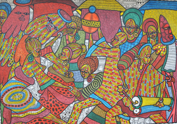 Detail of Festival, 2014 by Muktair Oladoja