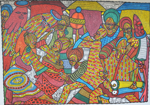Detail of market1, 2014 by Muktair Oladoja