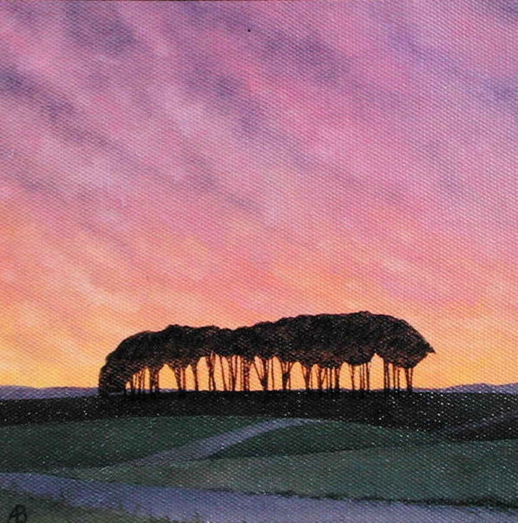 Detail of Distant Pines by Ann Brain