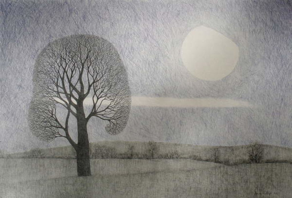 Detail of February Moon, 2010 by Ann Brain