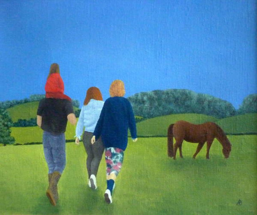 Detail of The Wanderers, 1992 by Ann Brain