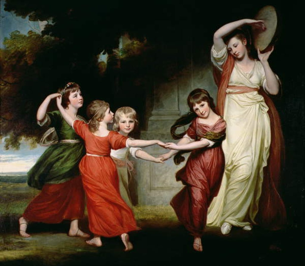 Detail of The Gower Family, c.1776-77 by George Romney