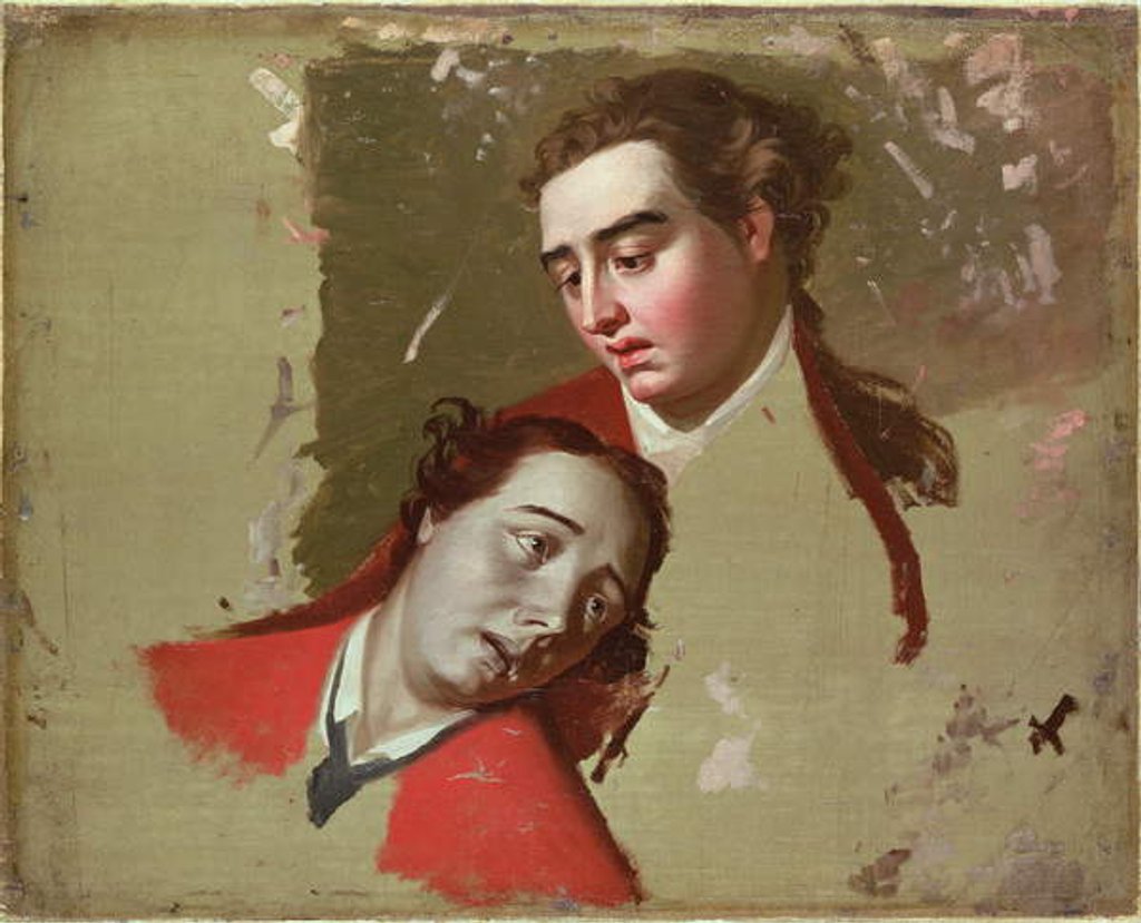 Detail of Study for the Death of General Wolfe at Quebec, 1762-63 by George Romney