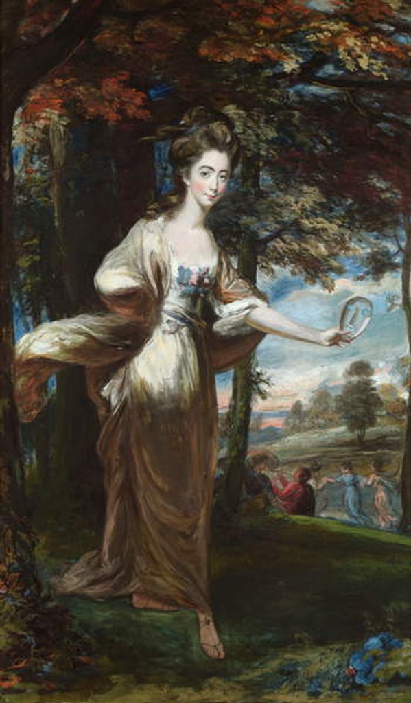 Detail of Portrait of an Actress by Daniel Gardner