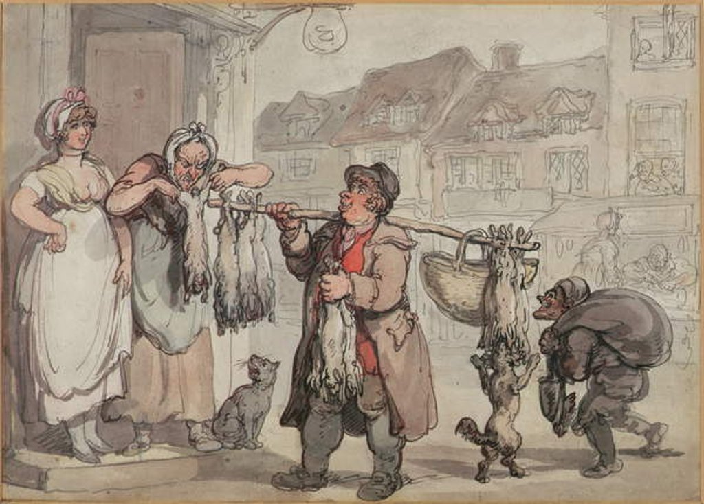 Detail of The Rabbit Merchant by Thomas Rowlandson