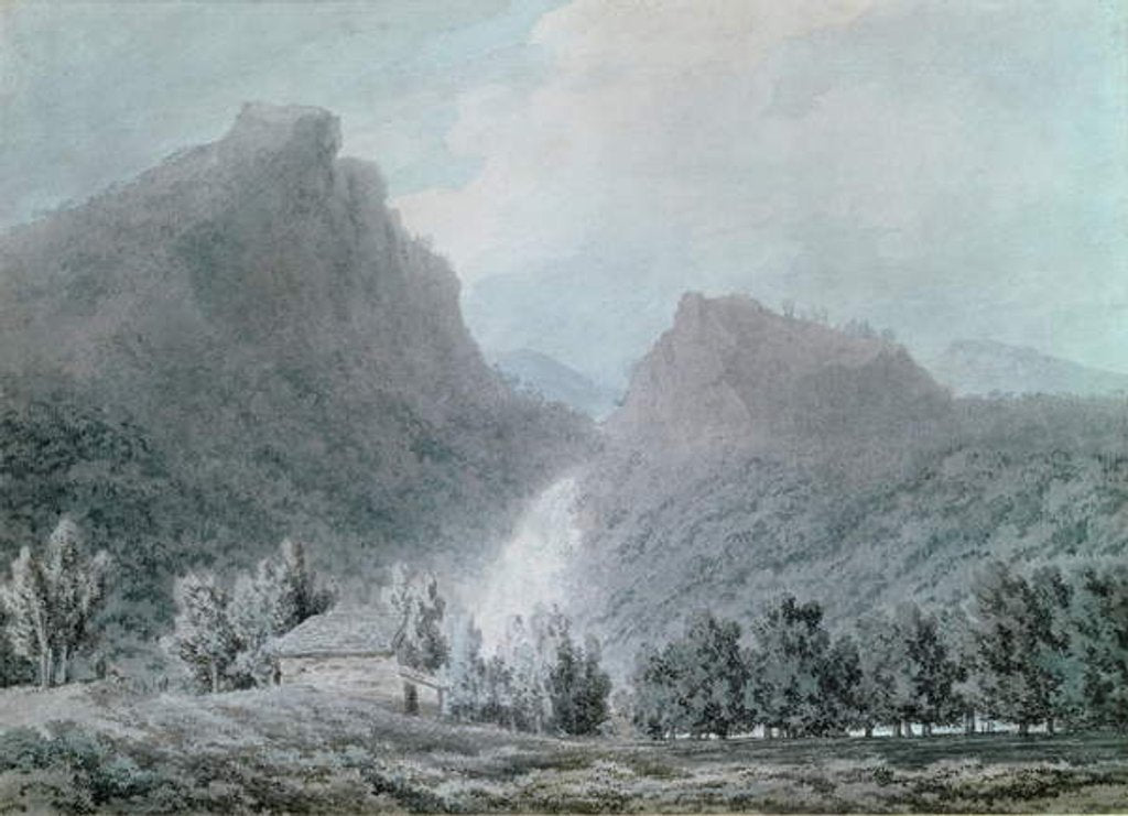 Detail of The Falls of Lodore by John Robert Cozens