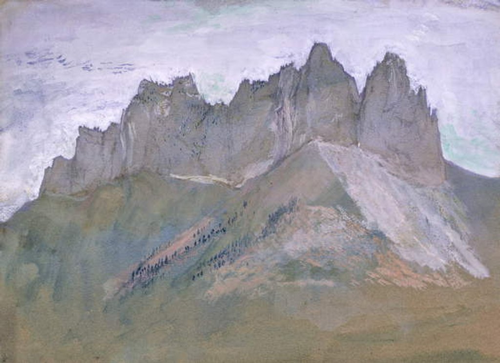 Detail of Rochers de Lanfon, Lake Annecy, c.1860 by John Ruskin