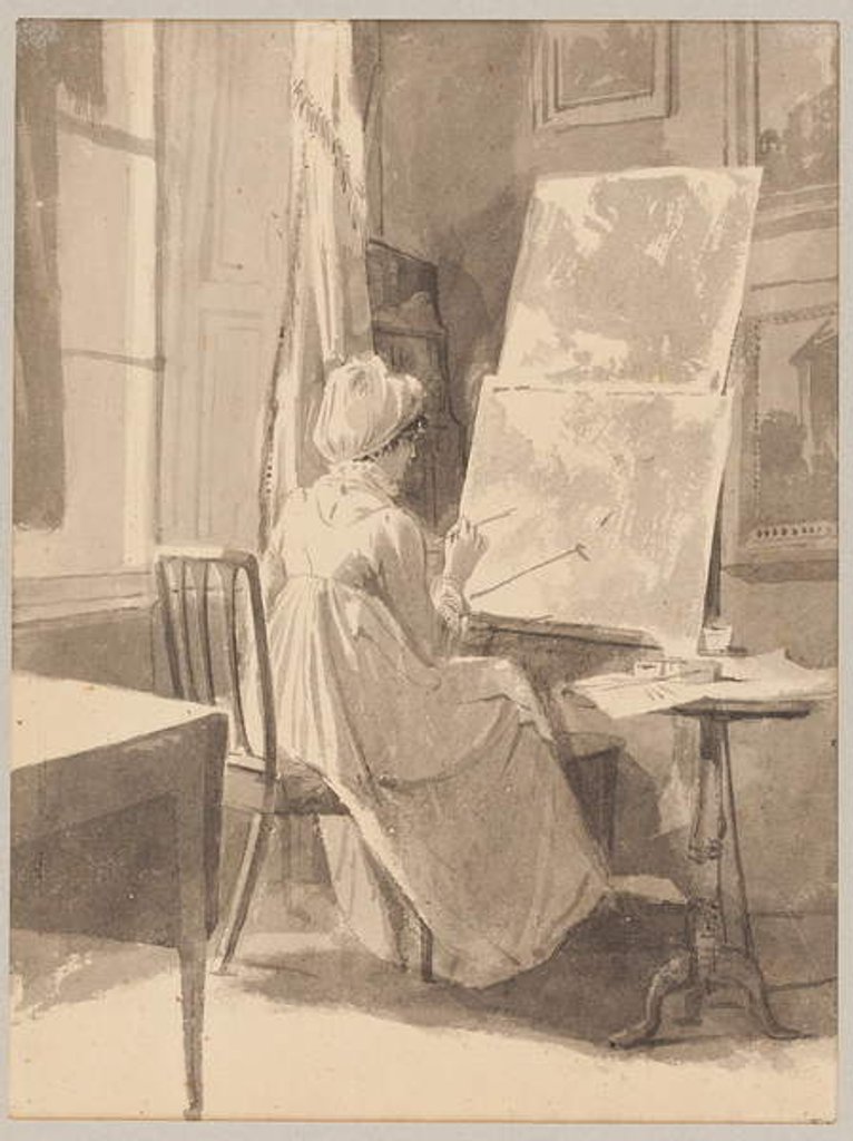 Detail of Jessy copies a picture by John Harden