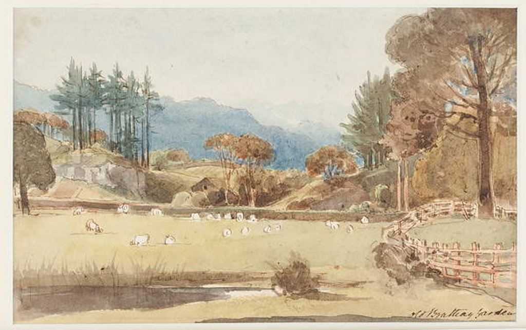Detail of View to Langdale, Lake District, Cumbria, 1831 by John Harden