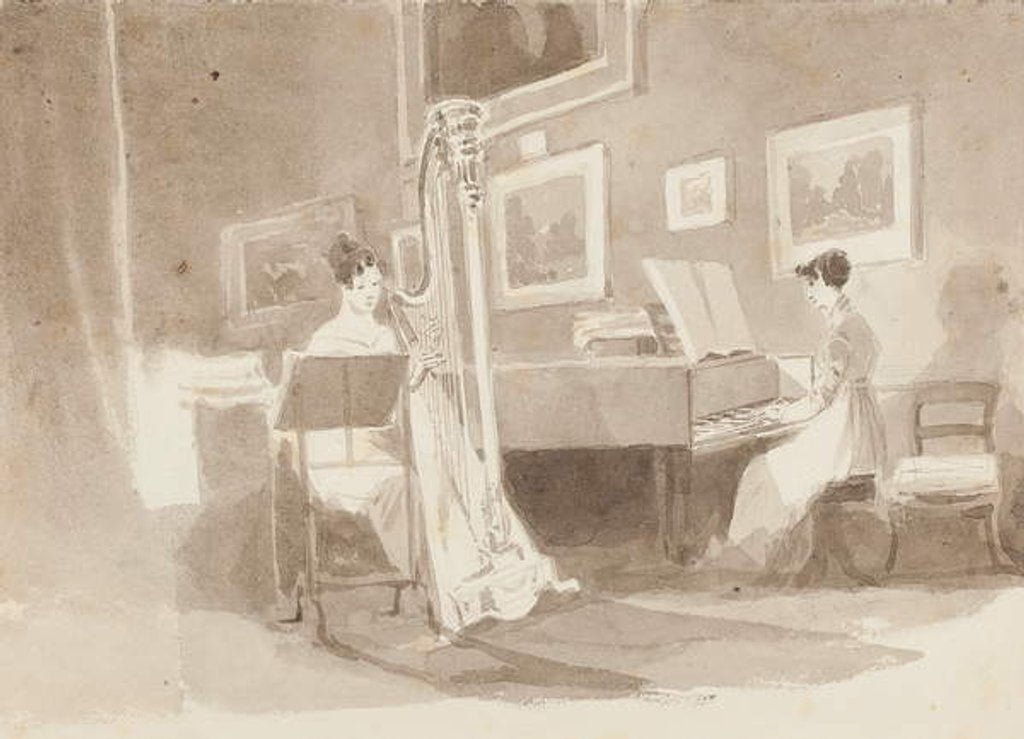 Detail of Harpist by John Harden