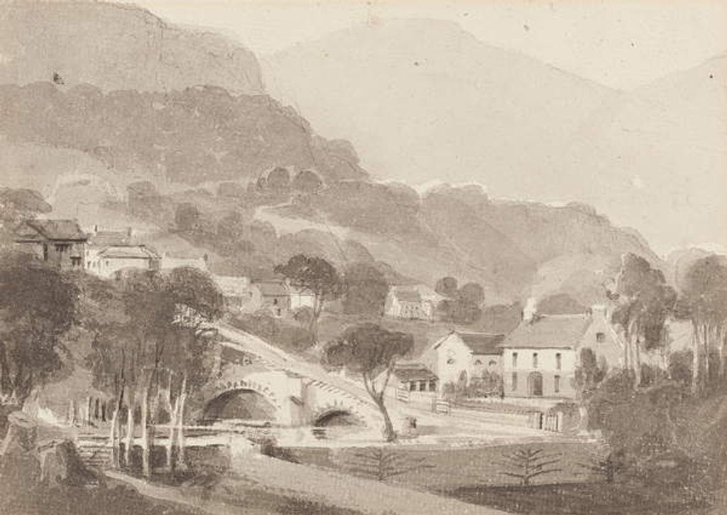 Detail of Brathay Bridge & Old Brathay, Lake District, Cumbria, 1820 by John Harden