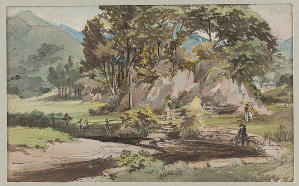 Detail of A garden in Brathay, 1812 by John Harden