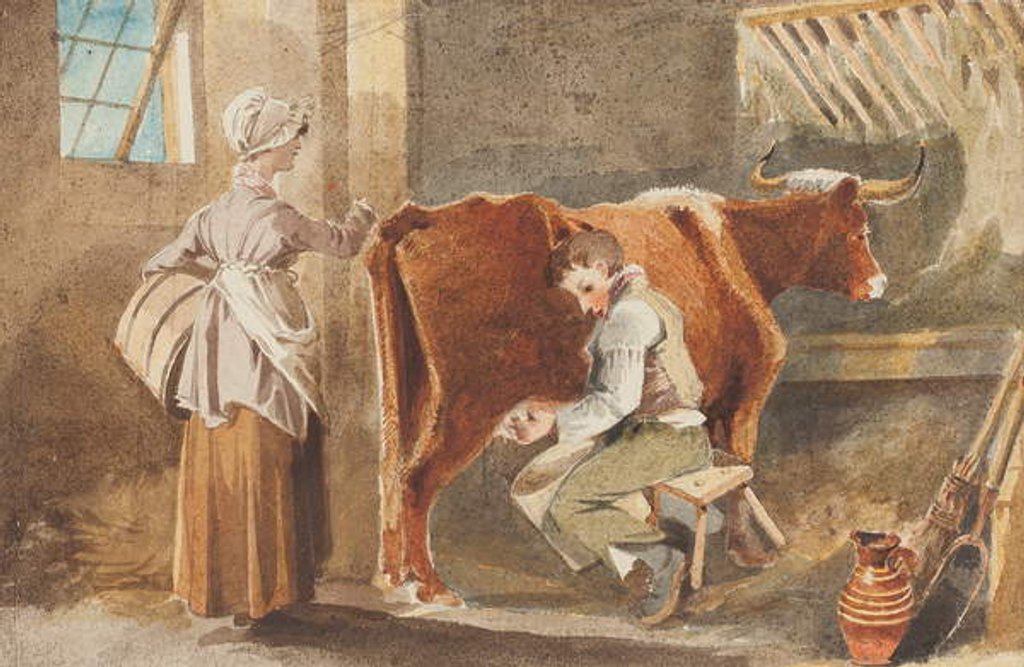 Detail of Jessy paints cows by John Harden