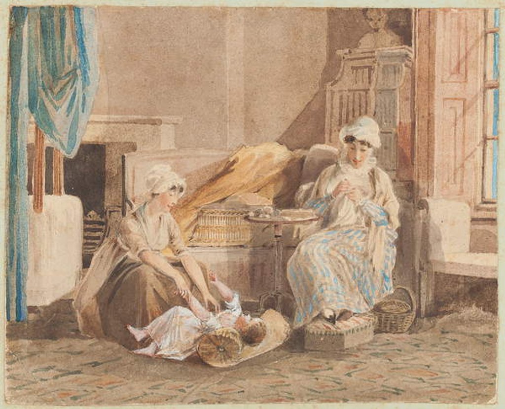 Detail of Romp with baby Jo by John Harden