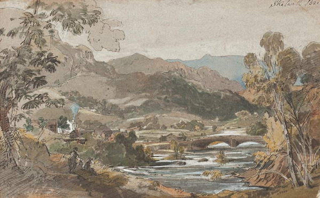 Detail of Skelwith Bridge, 1812 by John Harden