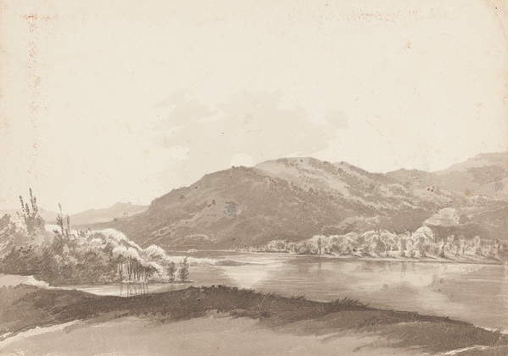 Detail of Mr Curwen’s Grecian Lodge, Lake Windermere by John Harden