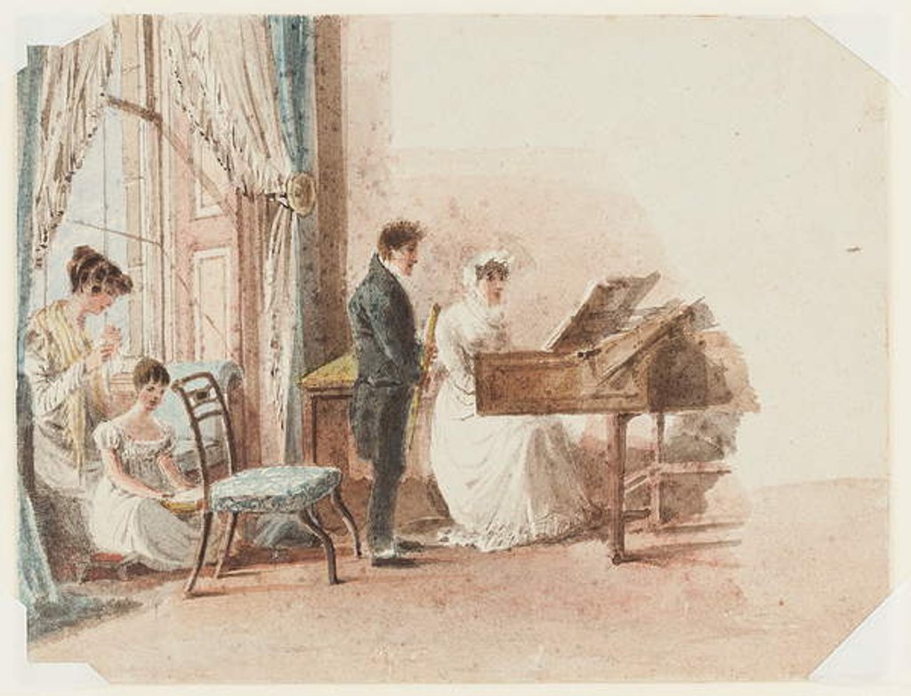 Detail of Hall interior, 1827 by John Harden