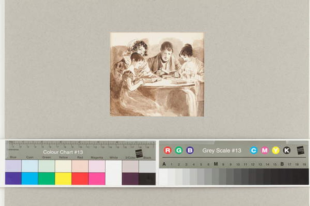 Detail of Jessy reading with Sophia, 1824 by John Harden