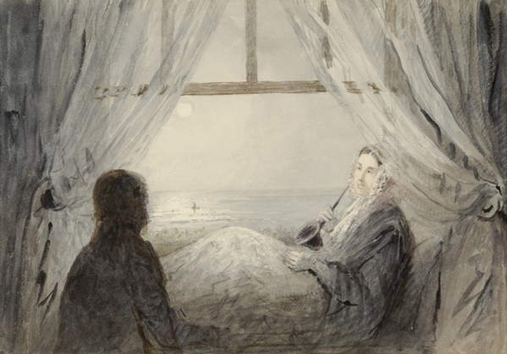 Detail of Portrait of Harriet Martineau on a Couch, 1844 by Augustus Leopold Egg