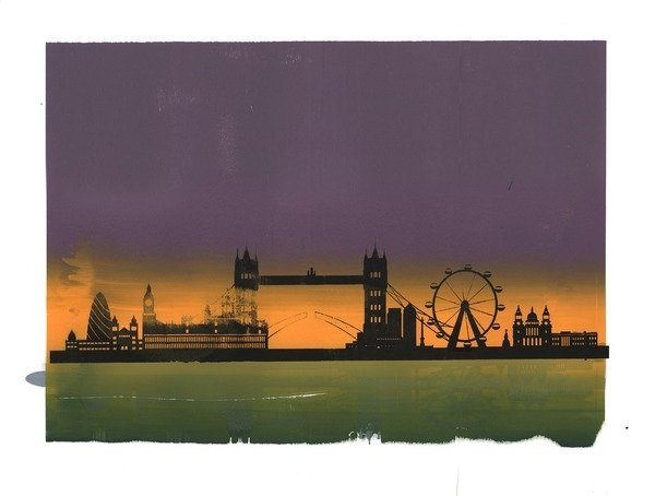 Detail of Sunset on London, 2015 by Francois Domain