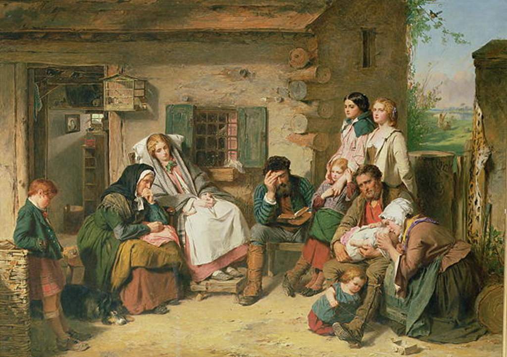 Detail of Scottish Settlers in North America by Thomas Faed
